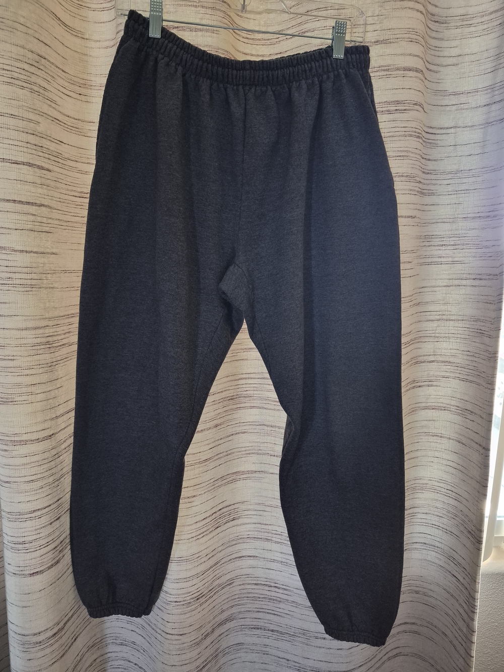 Athletic Works Men's Dark Charcoal Elastic Waist Jogger Sweatpants
